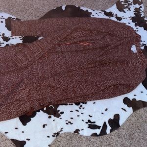 maroon cardigan